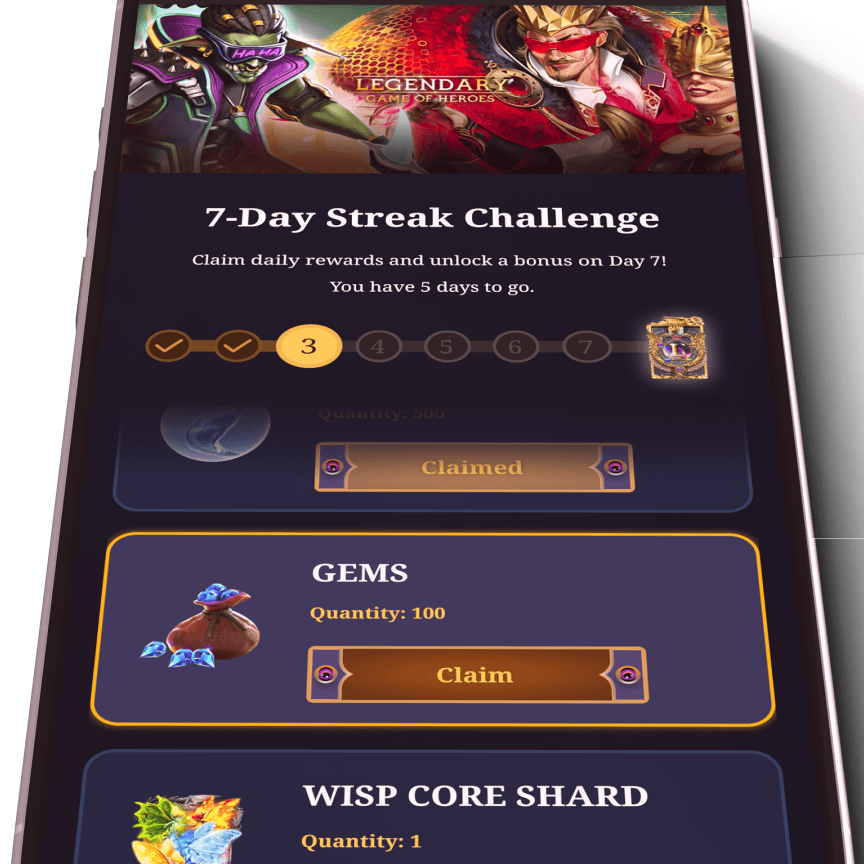 Configure daily streaks