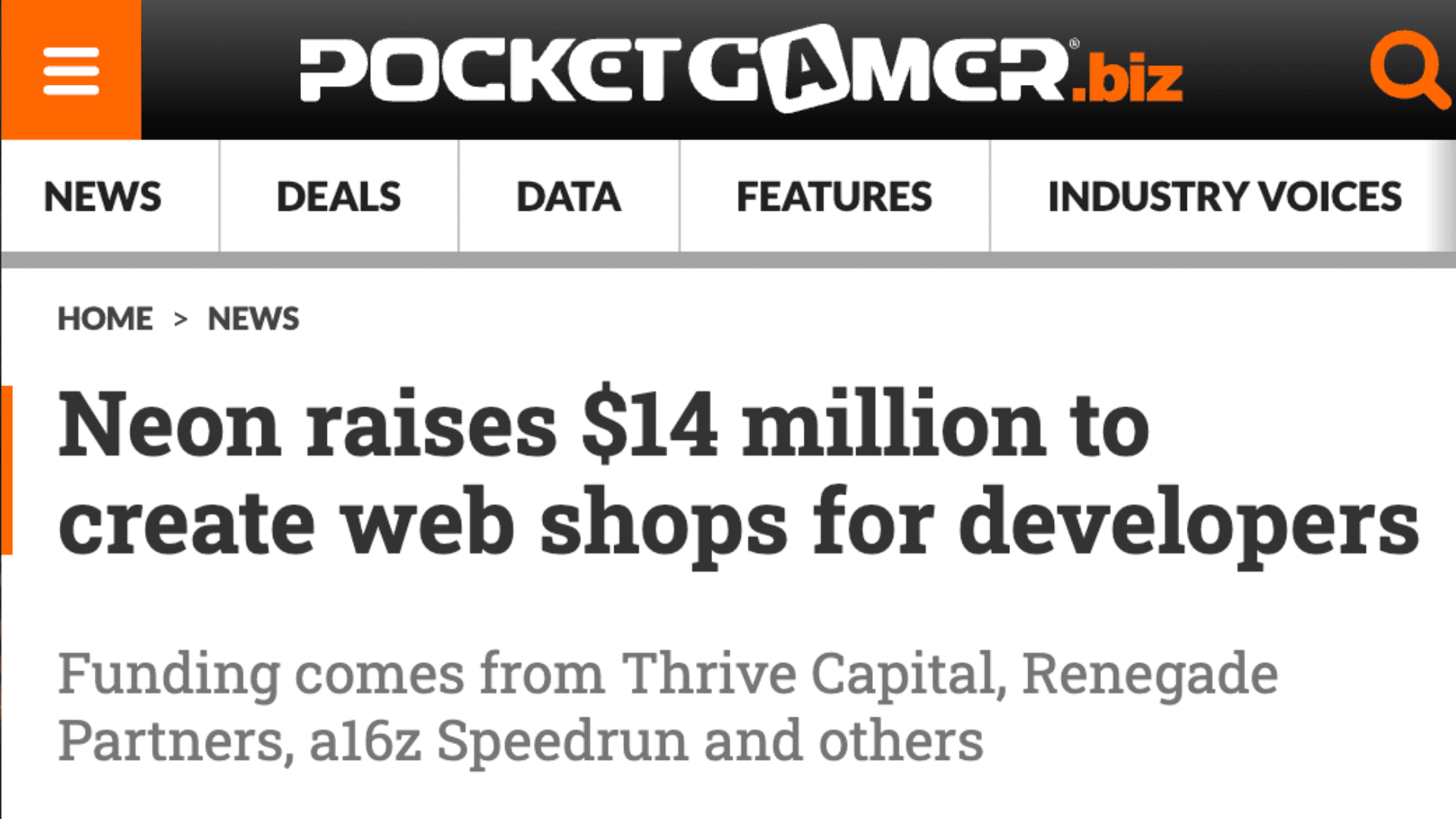 Neon announces $14M round of funding to scale DTC for games
